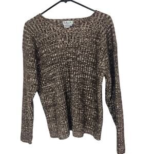 Ecodragon Womens Hemp Yak Hair Handloomed Marled Knit Sweater Size L Minimalist